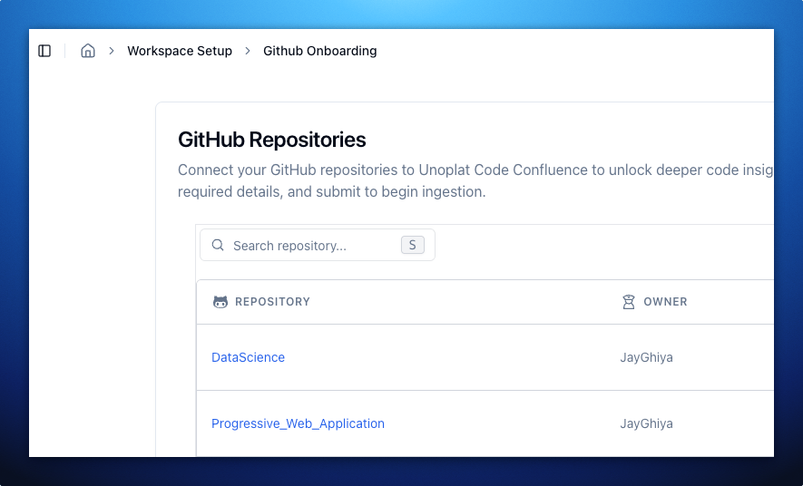 Search for Repository